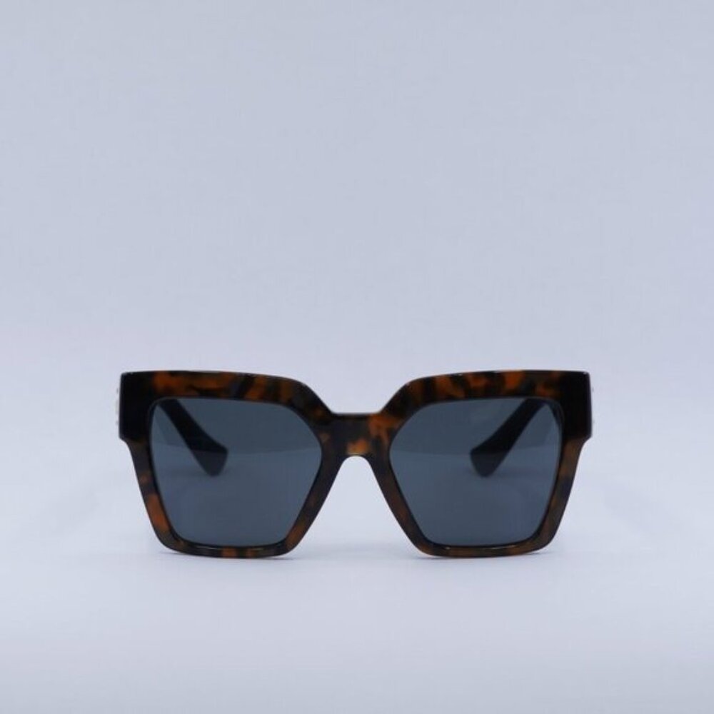 🕶️ New Versace VE4458 542987 Sunglasses - Havana Frame, Dark Grey Lenses - Picture 2 of 11
